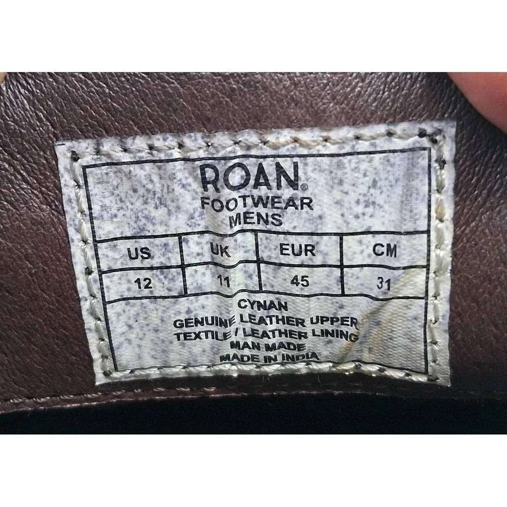 Roan By Bed Stu Cynan Boots Mens 12 Gray Leather Chelsea Buckle Ankle Boots